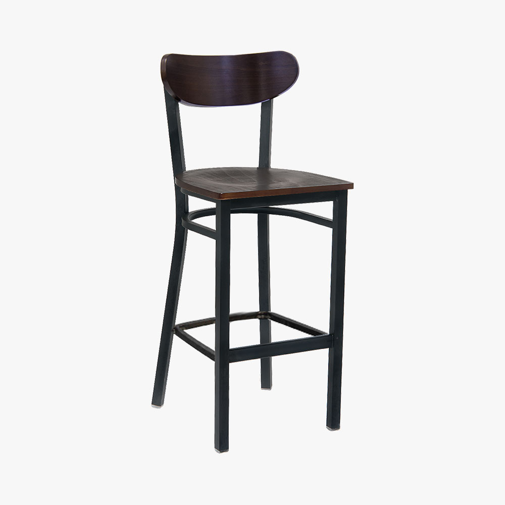 Bar Chair With Wood Legs